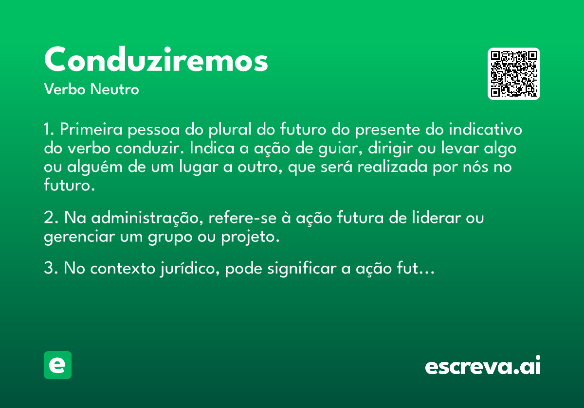 conduziremos