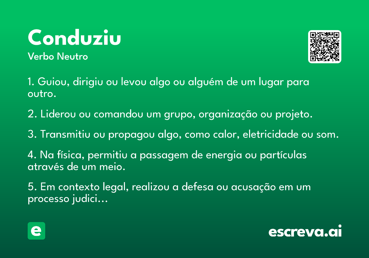conduziu