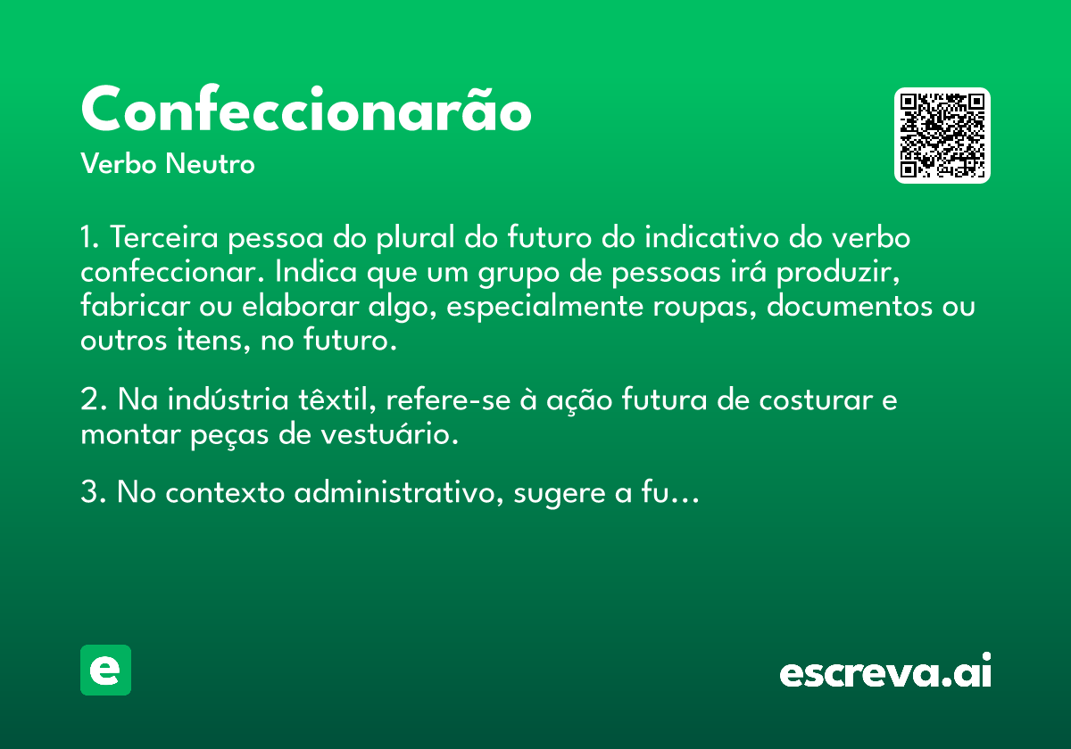 confeccionarão