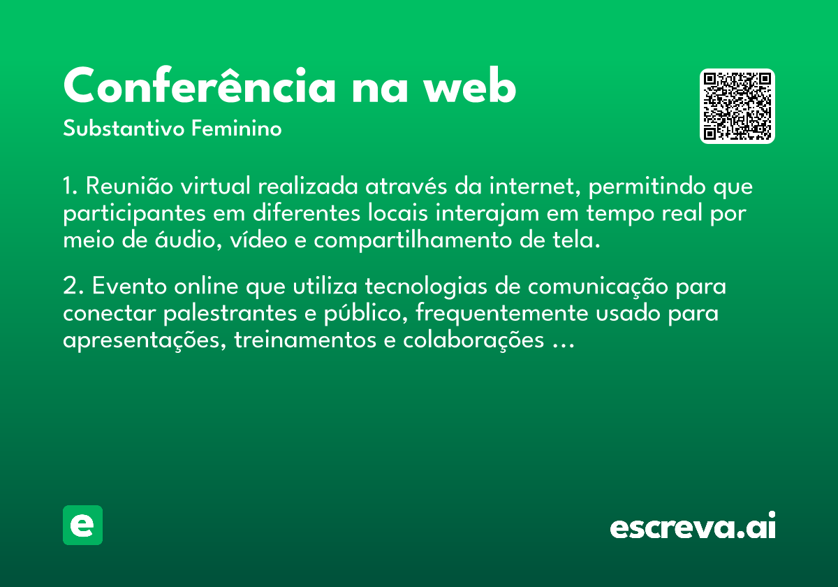 conferência na web