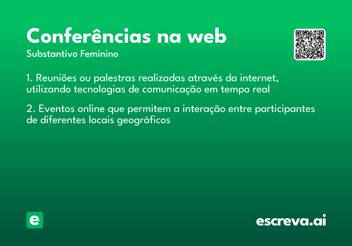 conferências na web