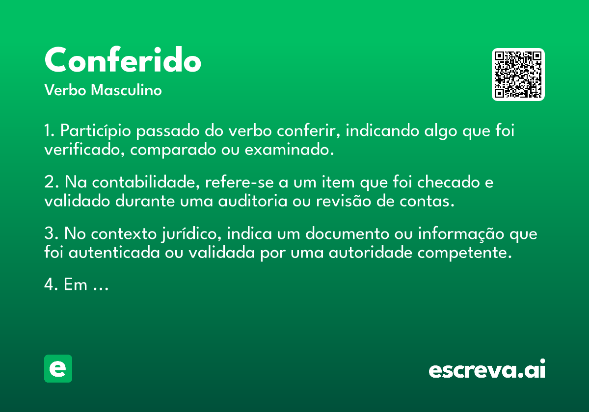 conferido