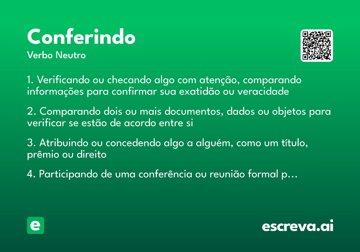 conferindo