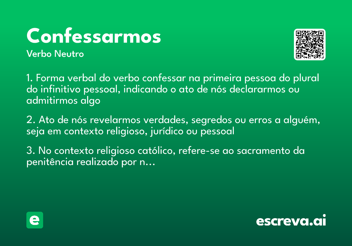 confessarmos