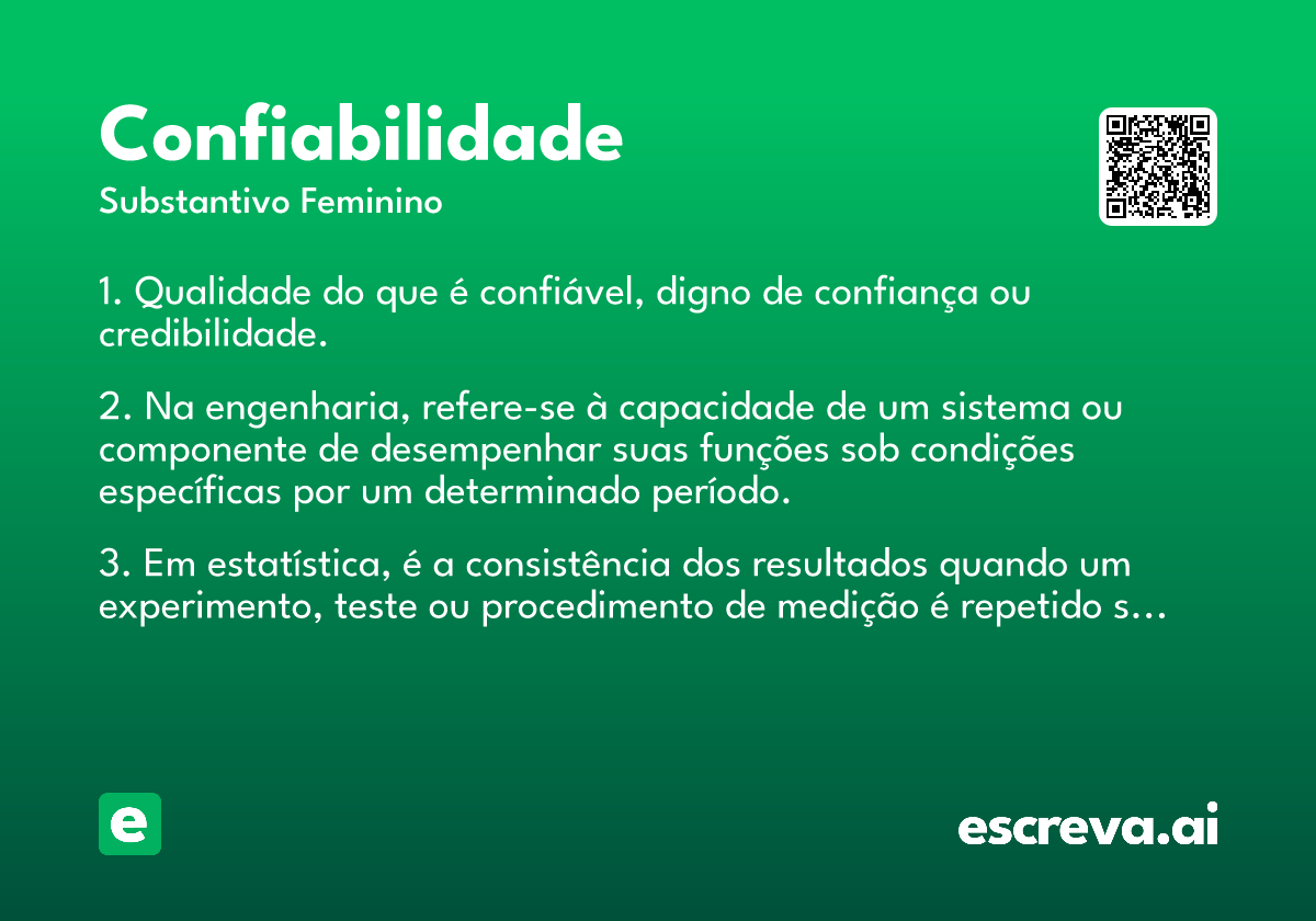 confiabilidade