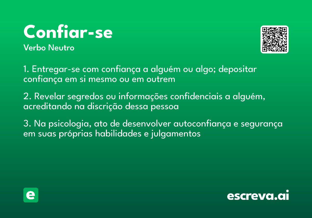 confiar-se