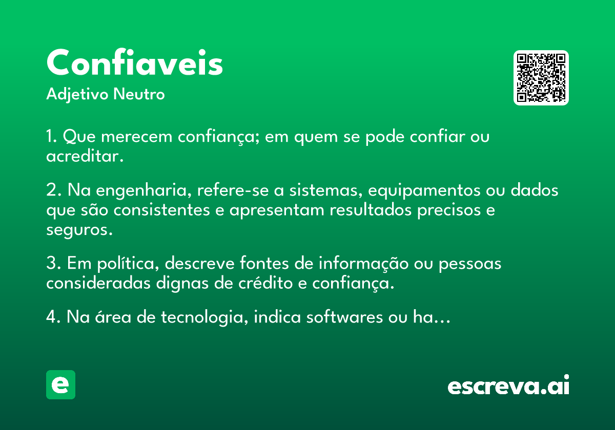 confiaveis