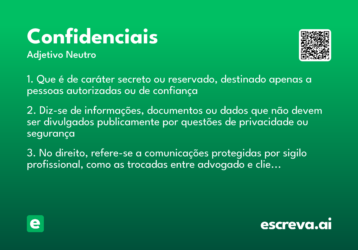 confidenciais
