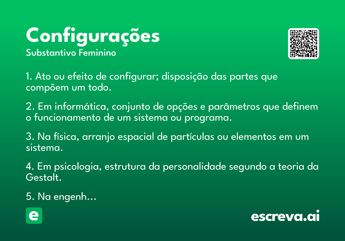configurações
