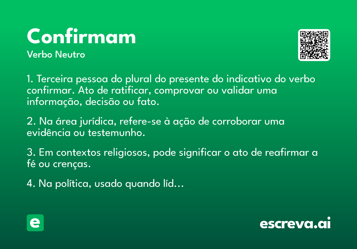 confirmam