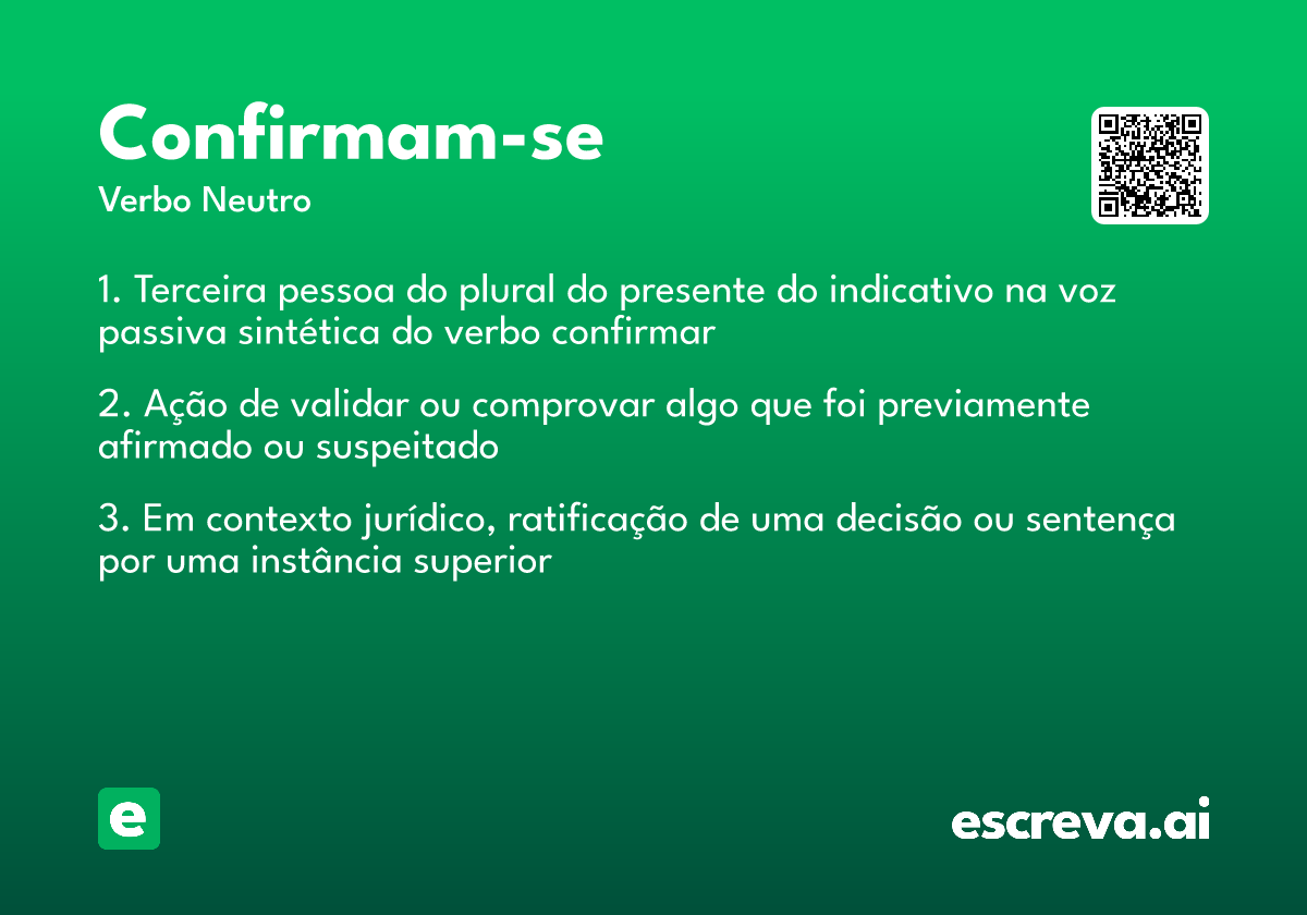 confirmam-se