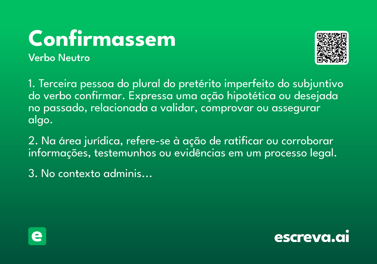 confirmassem