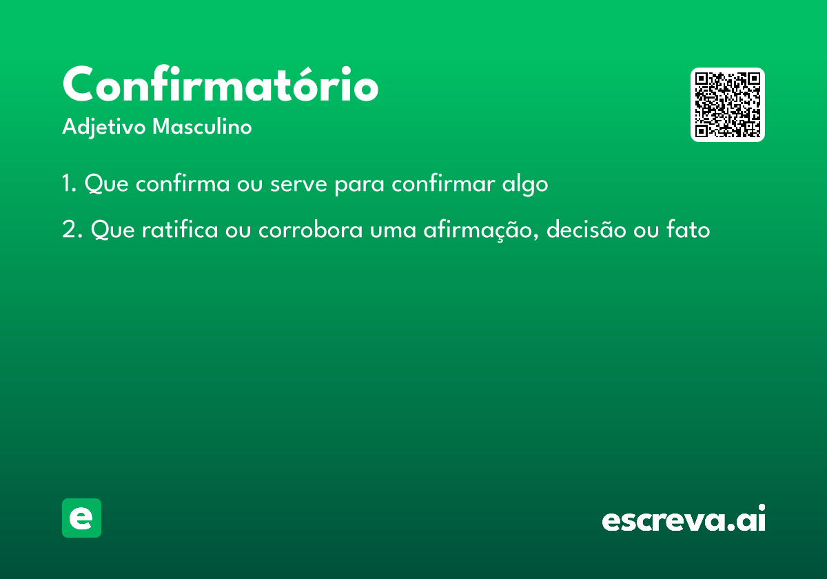 confirmatório