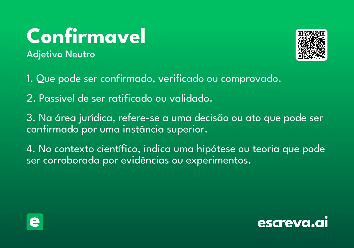 confirmavel