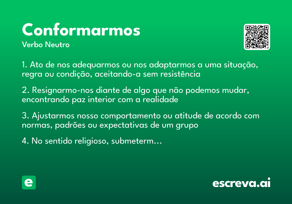 conformarmos