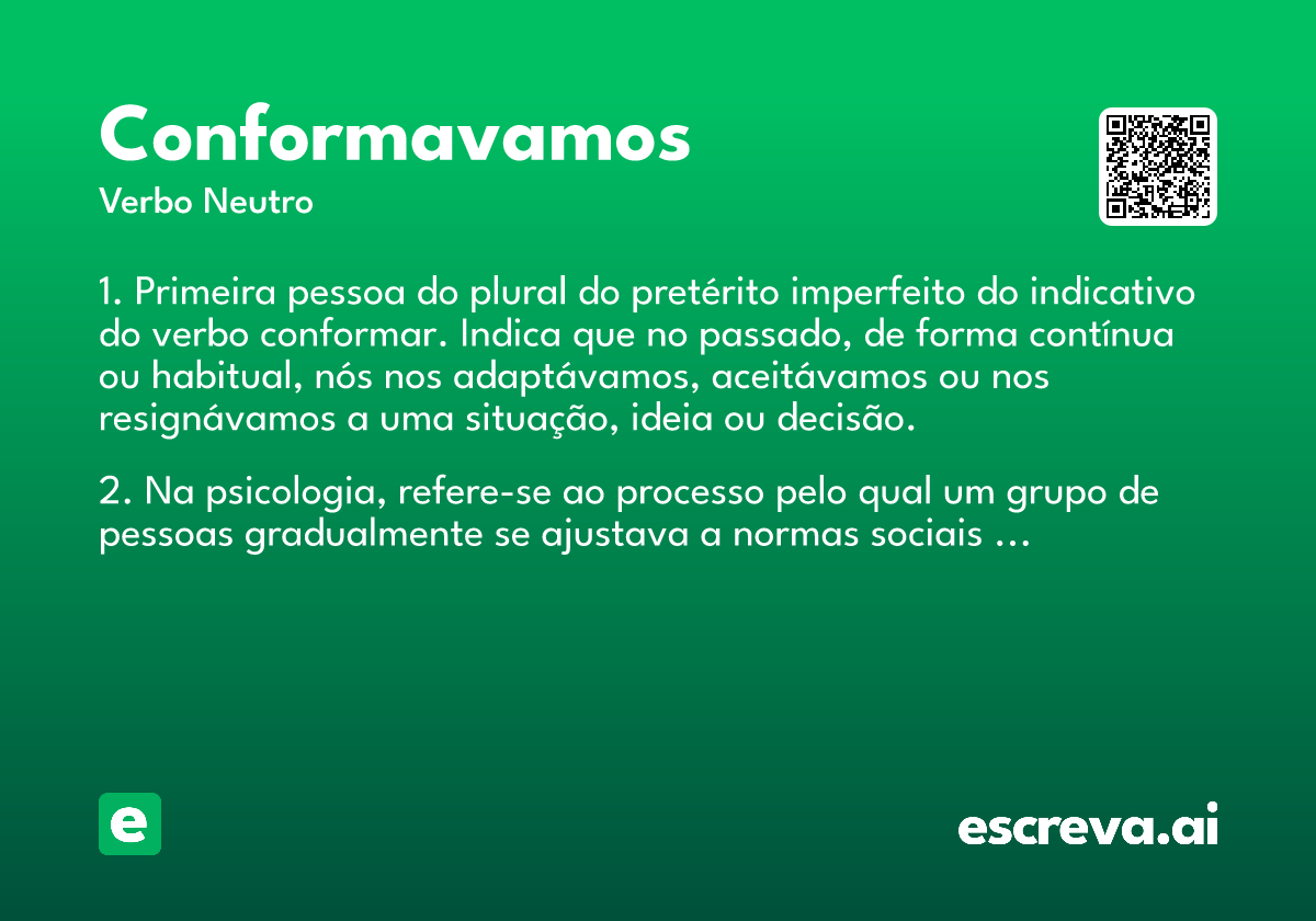 conformavamos