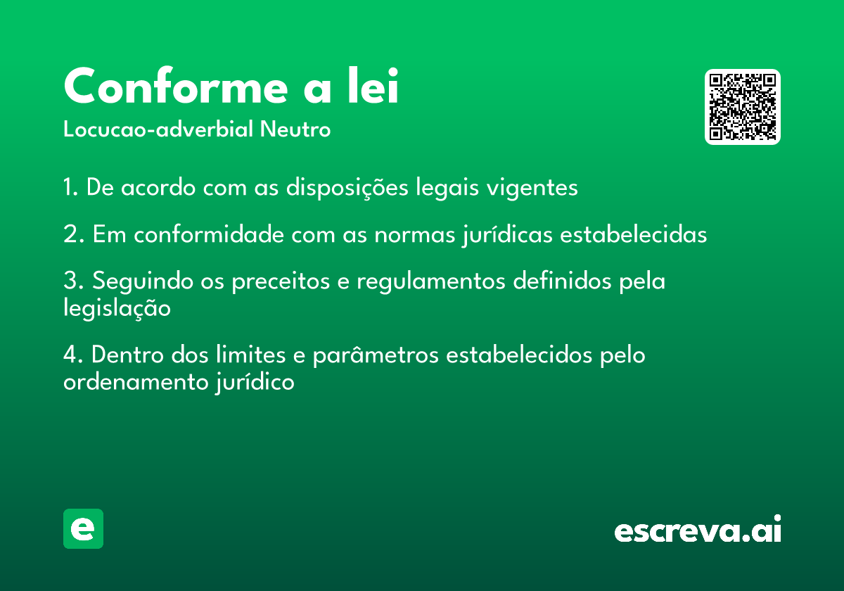 conforme a lei