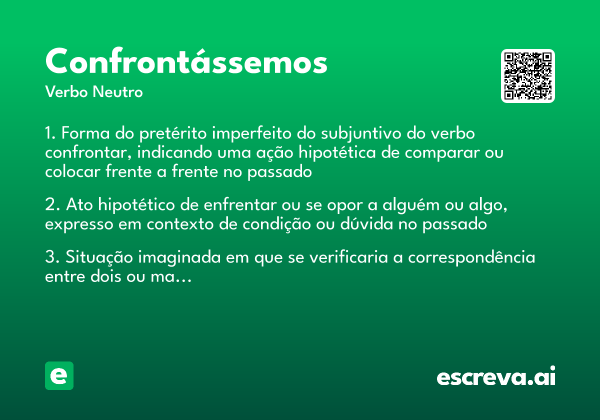 confrontássemos