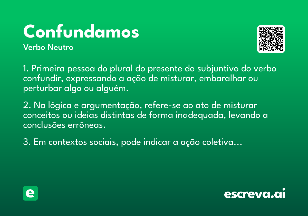 confundamos