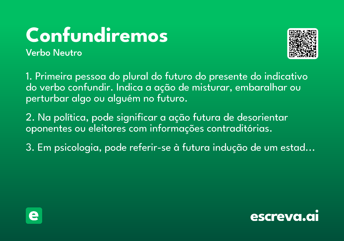 confundiremos