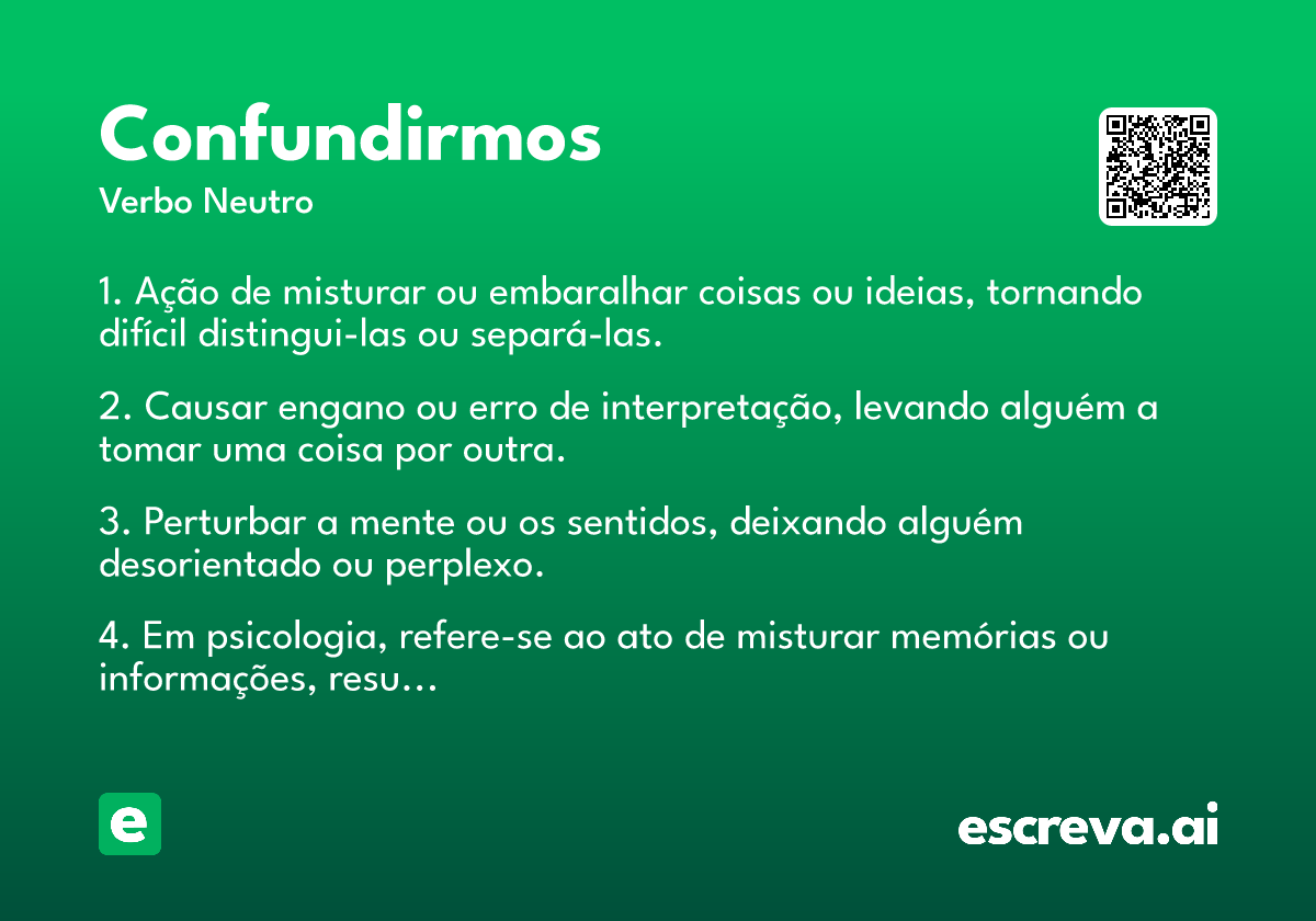 confundirmos