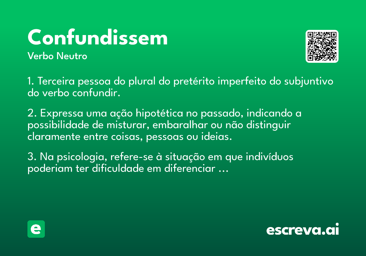 confundissem