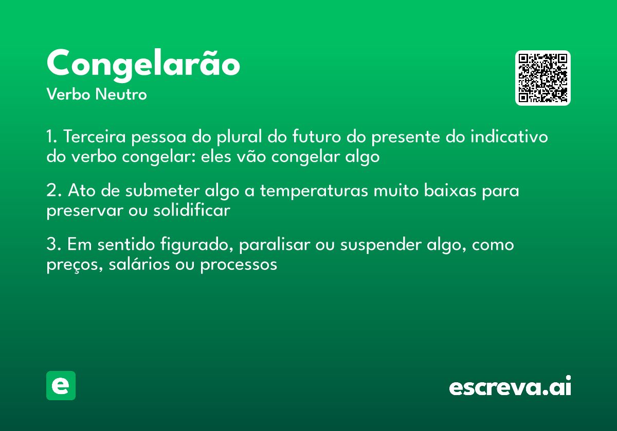 congelarão