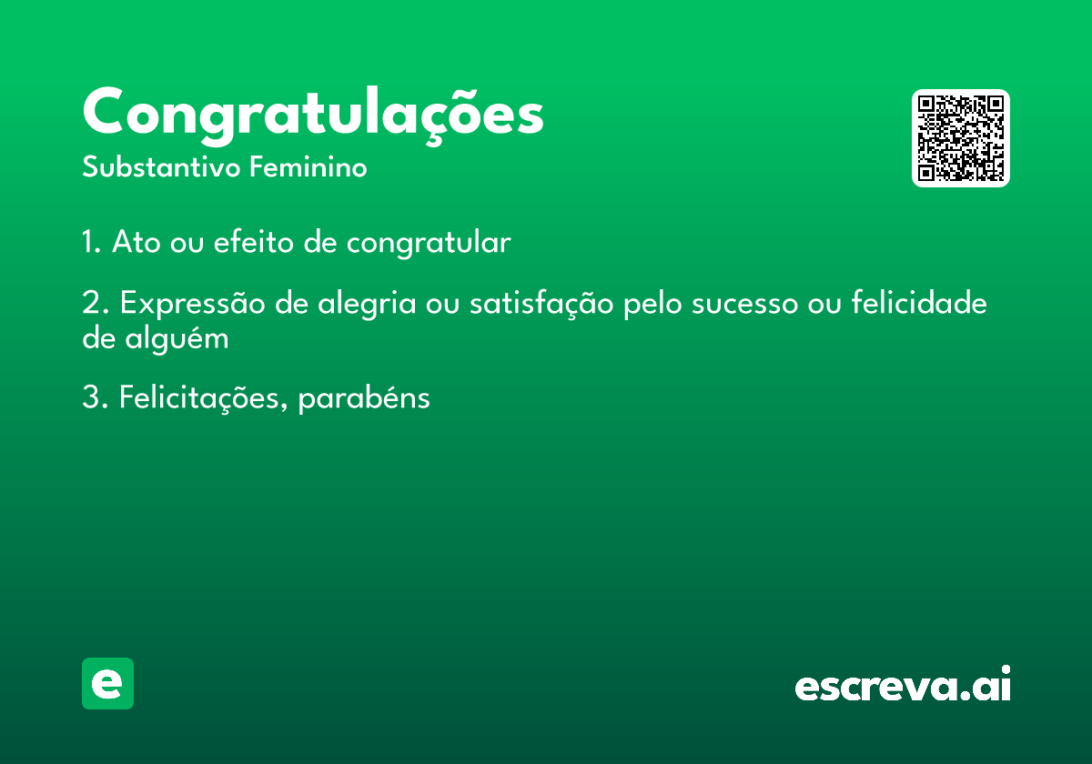 congratulações