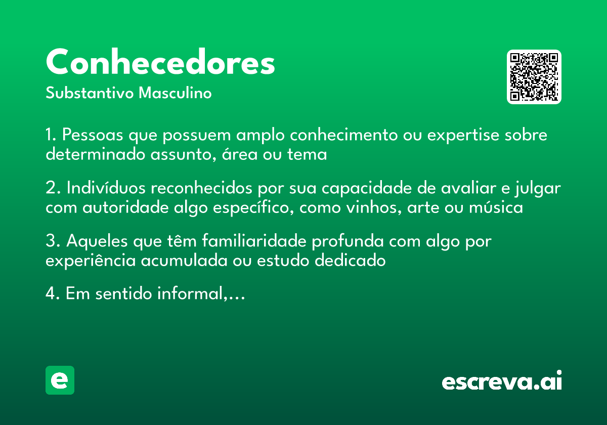 conhecedores