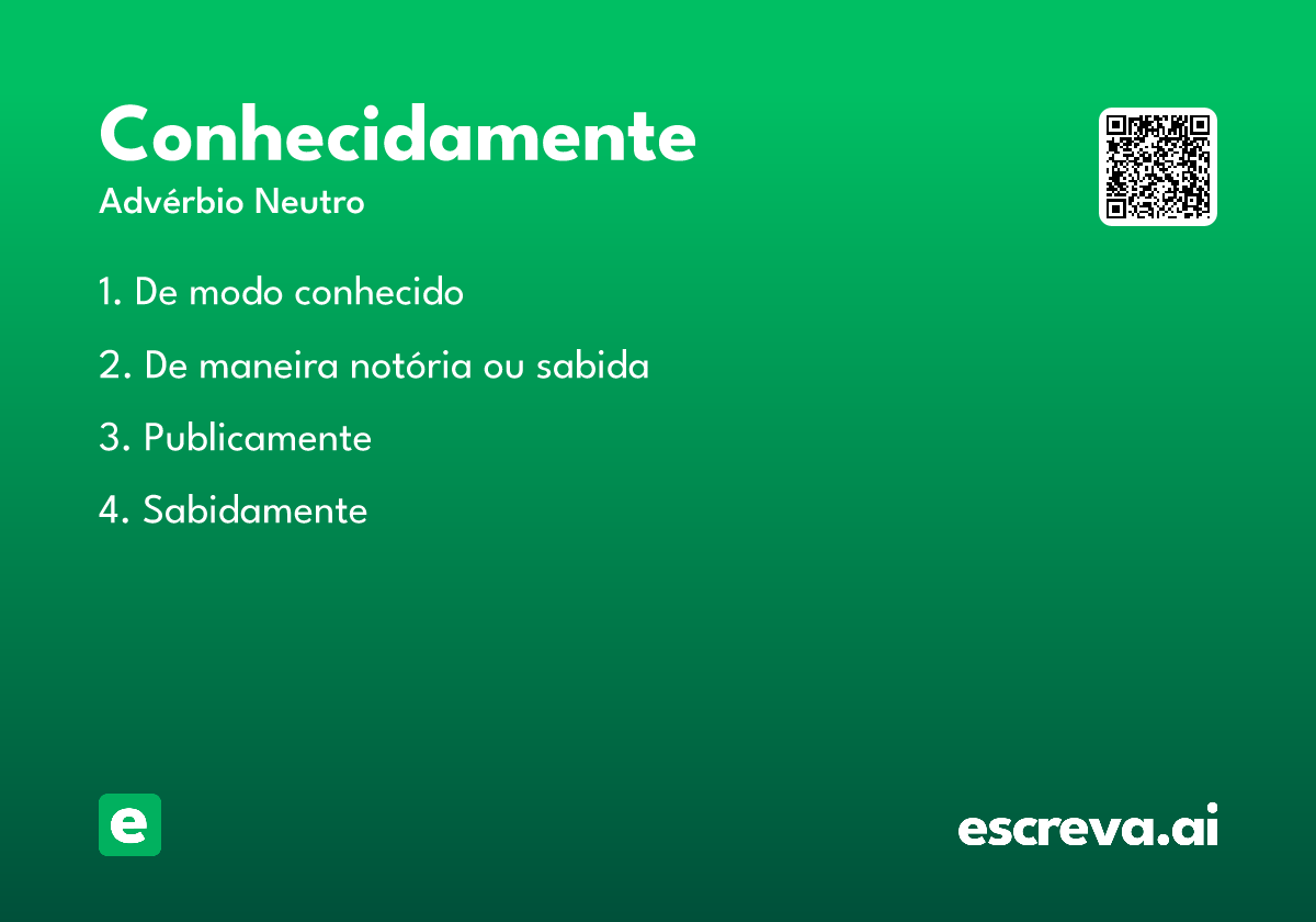 conhecidamente