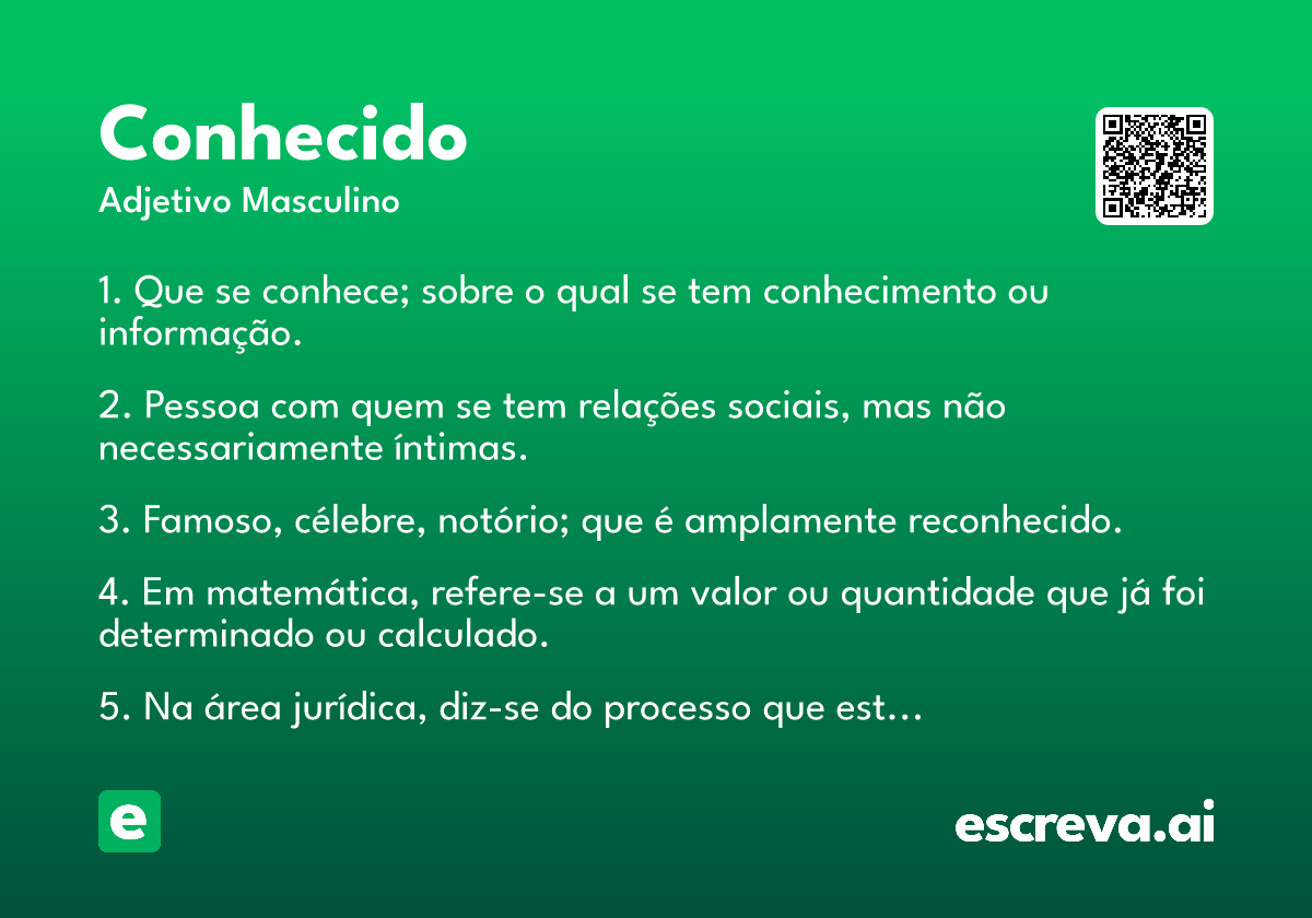 conhecido