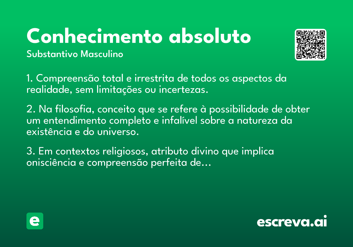 conhecimento absoluto