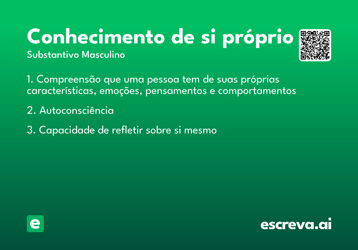 conhecimento de si próprio