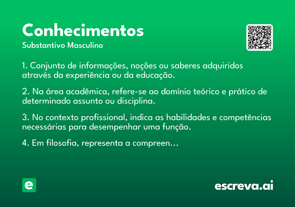 conhecimentos