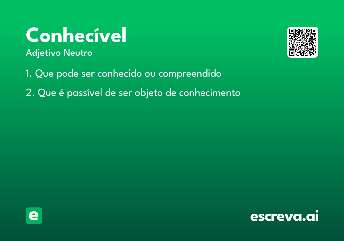 conhecível