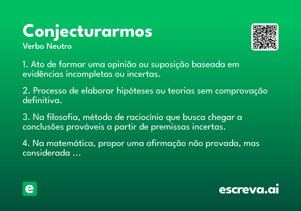 conjecturarmos