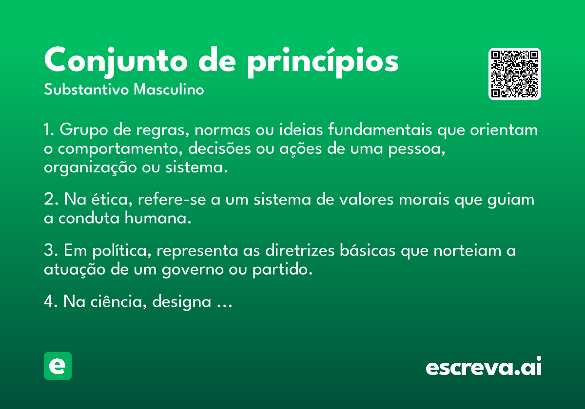 conjunto de princípios