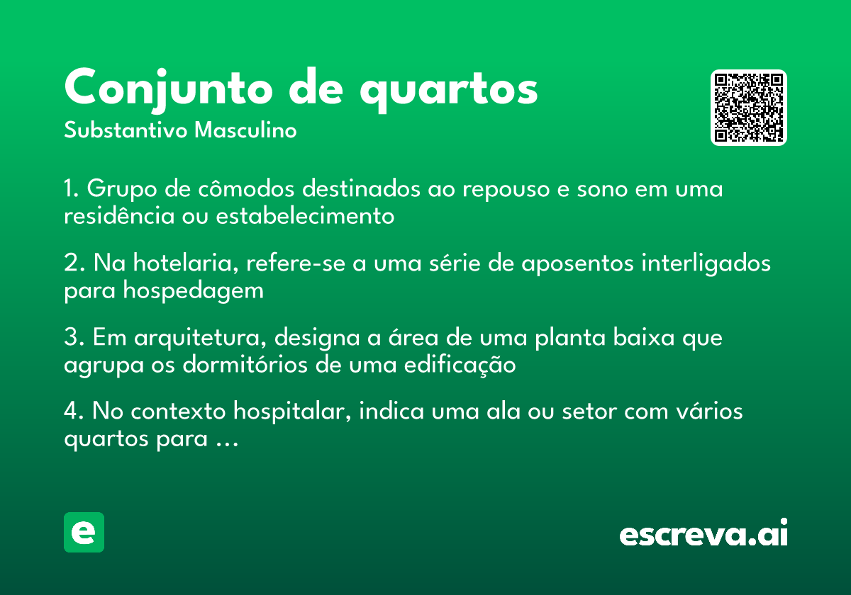conjunto de quartos