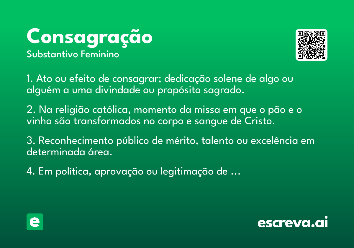 consagração