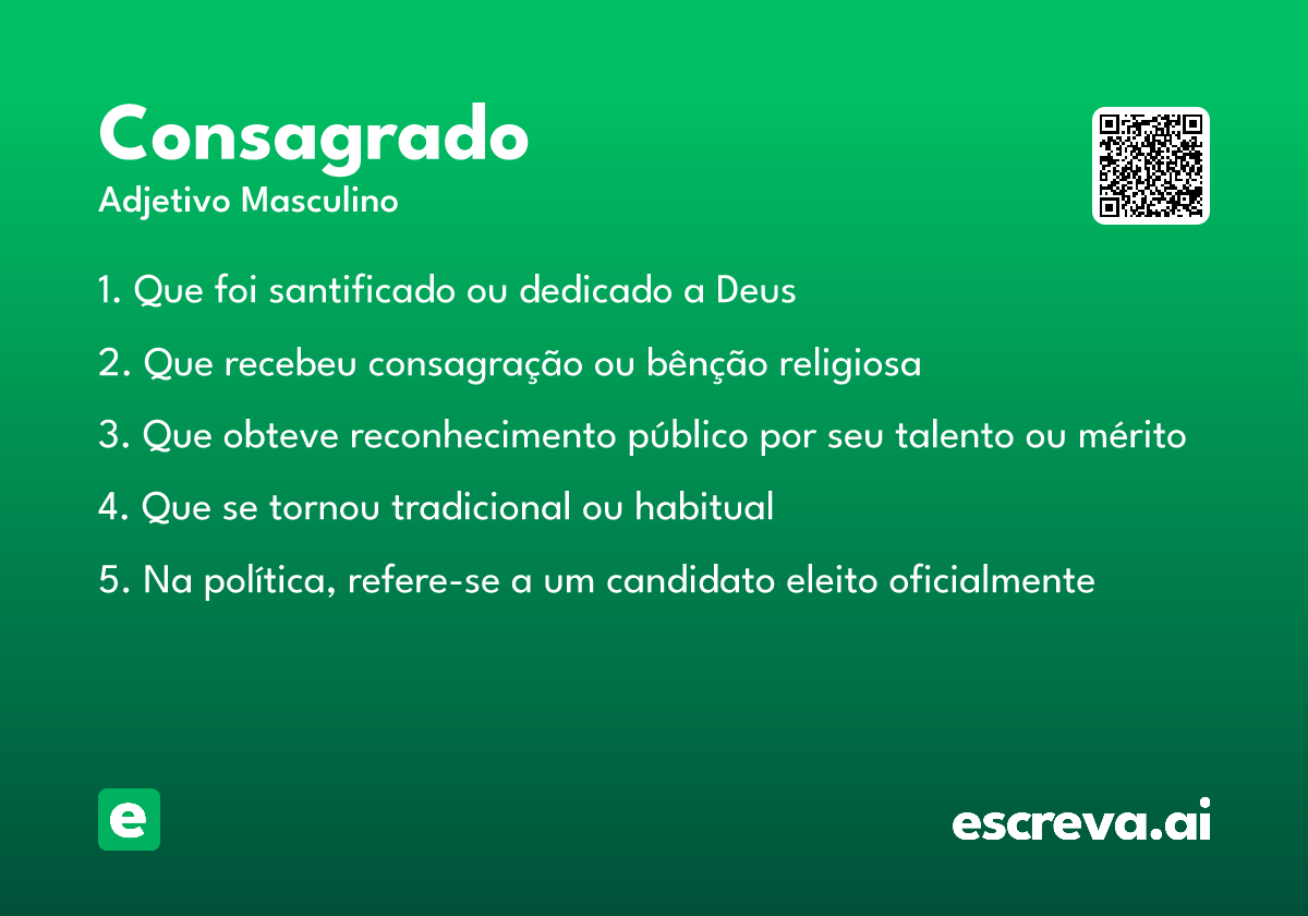 consagrado