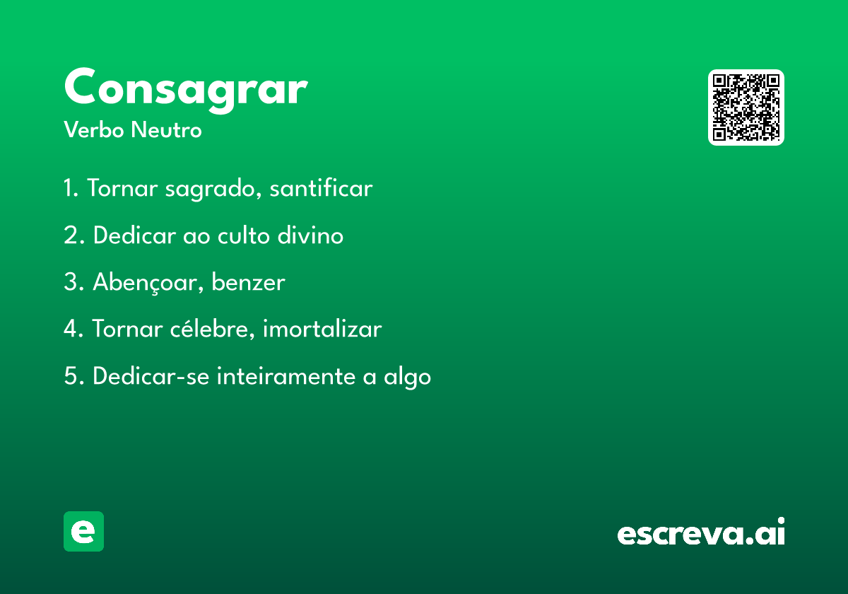 consagrar
