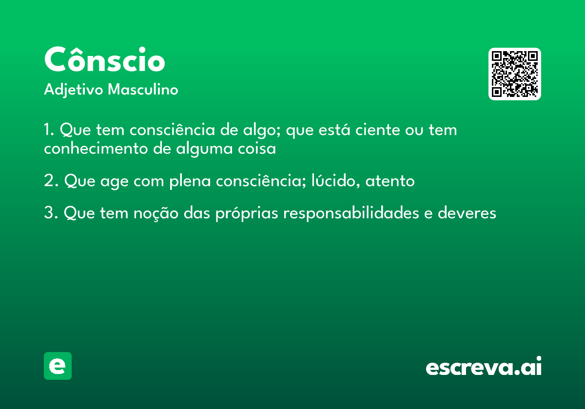 cônscio