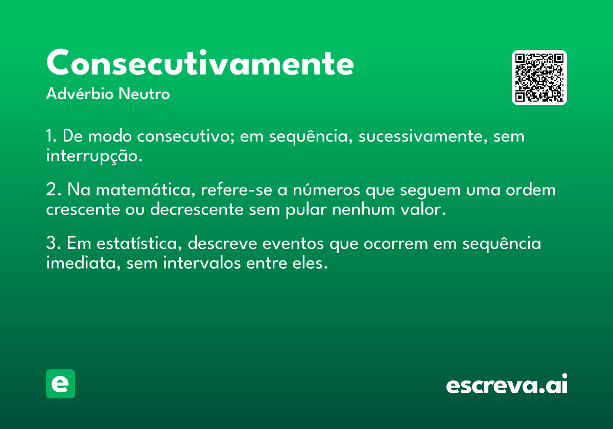 consecutivamente