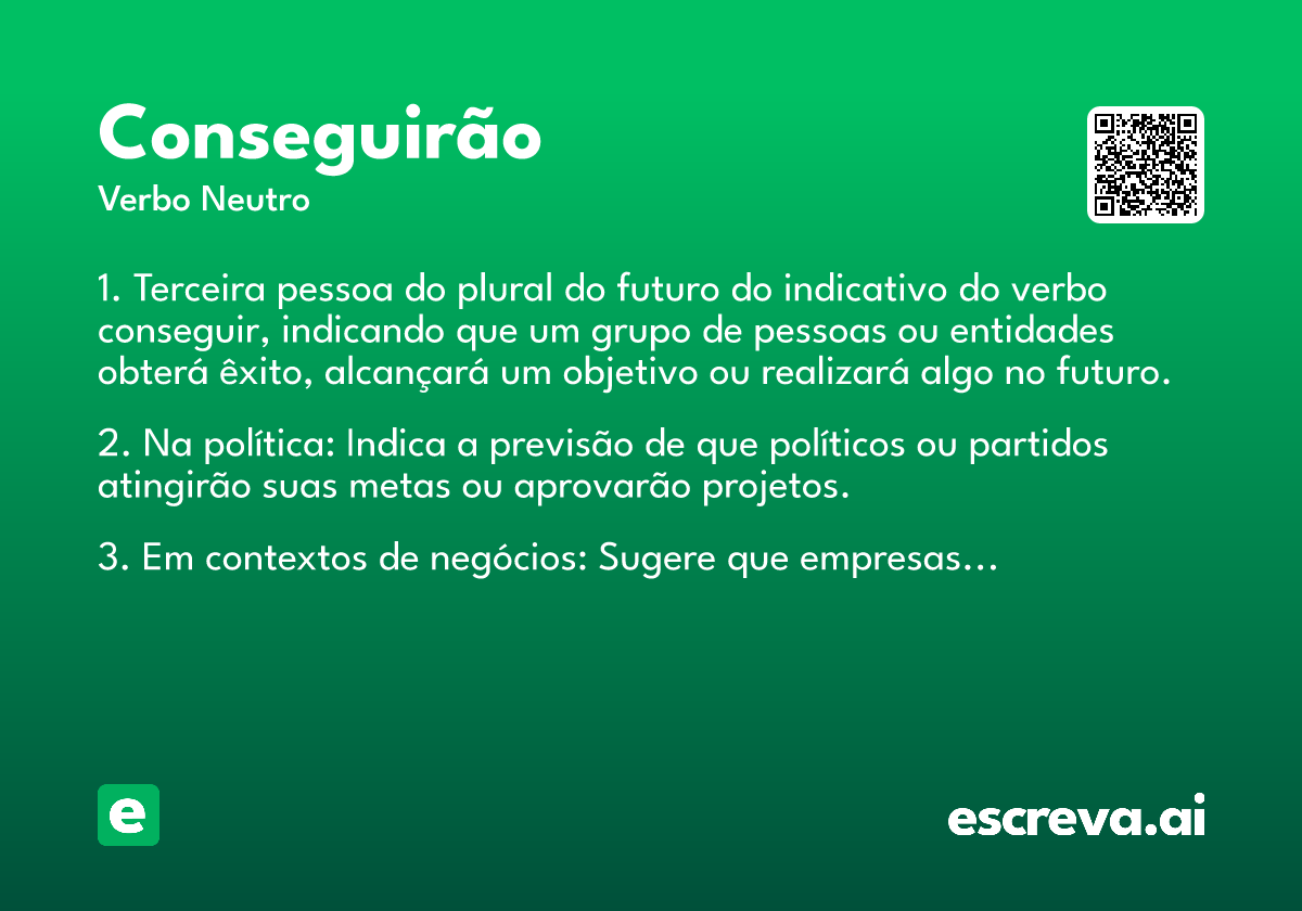 conseguirão