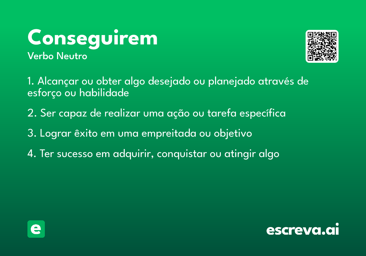 conseguirem