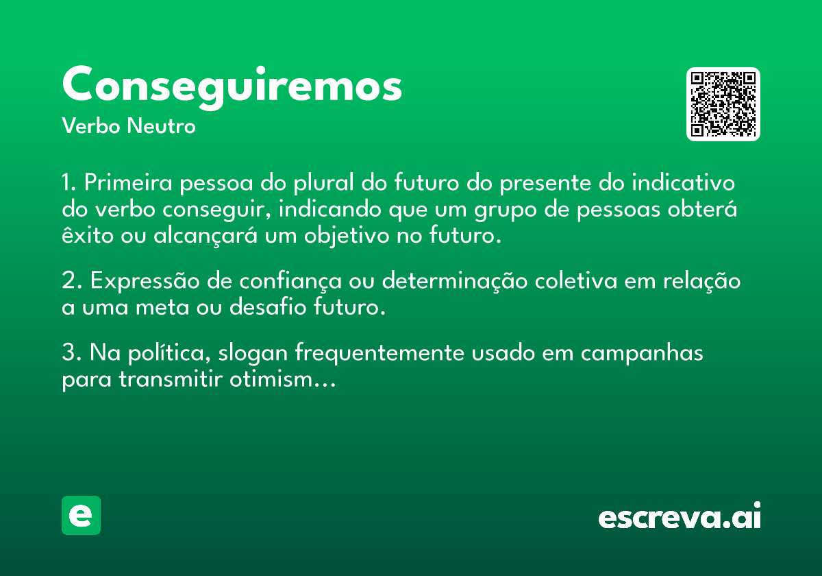 conseguiremos