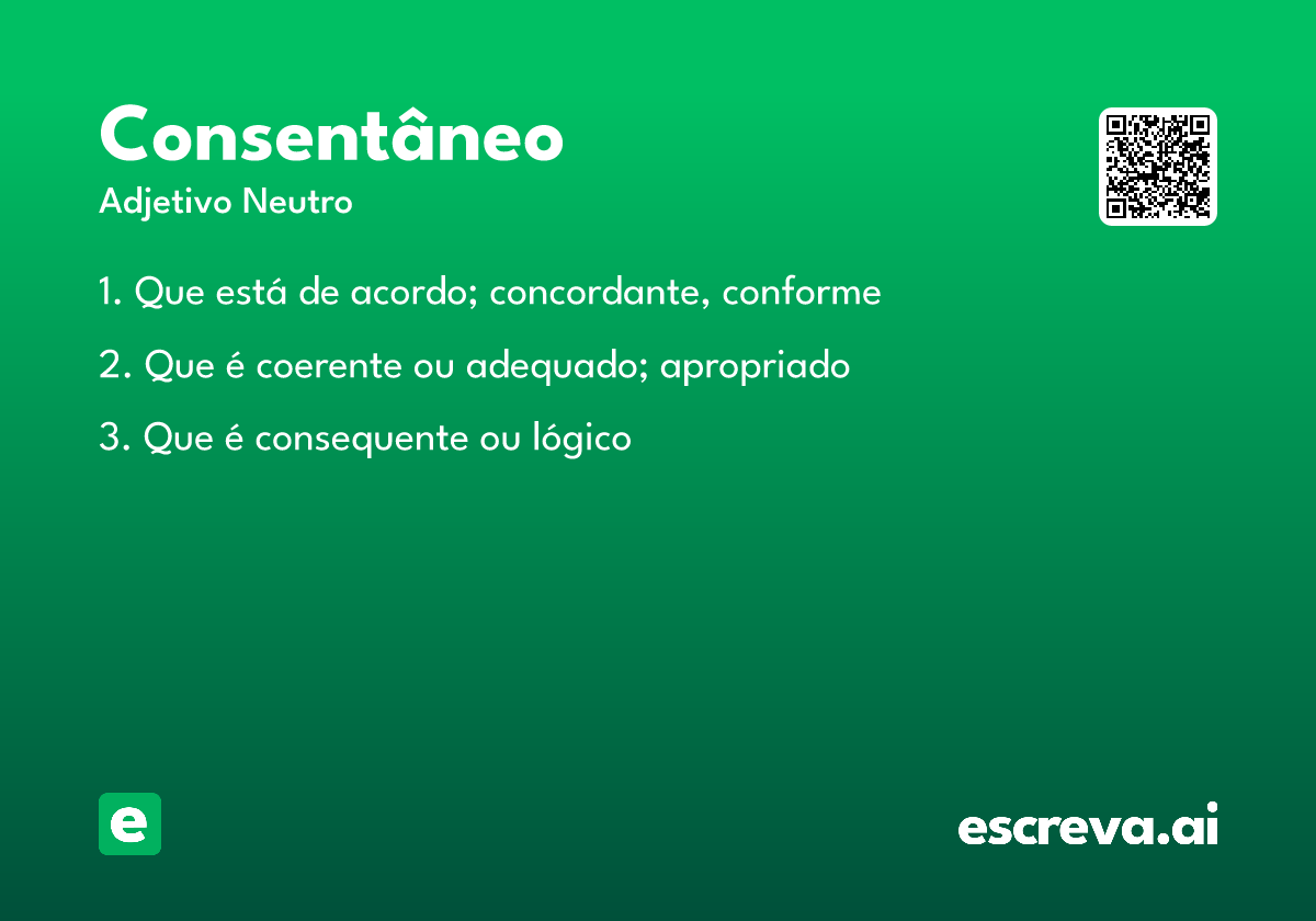consentâneo