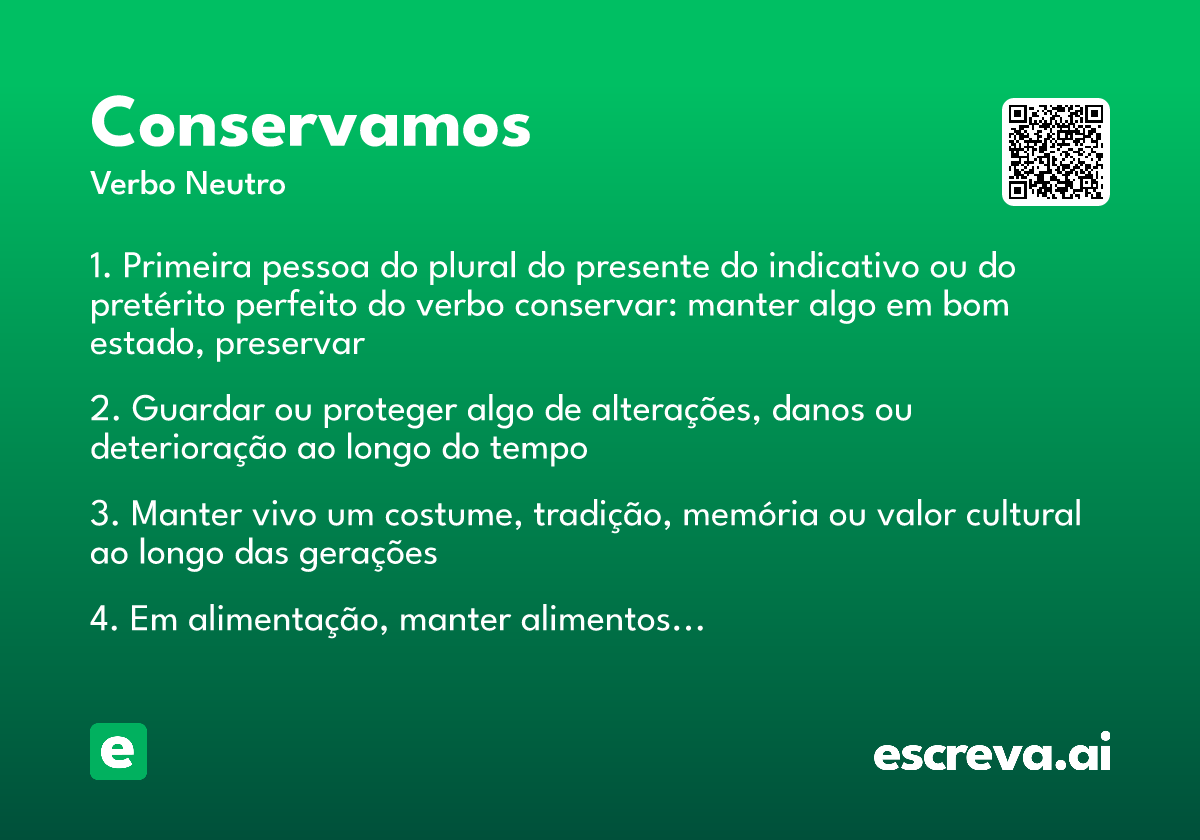 conservamos