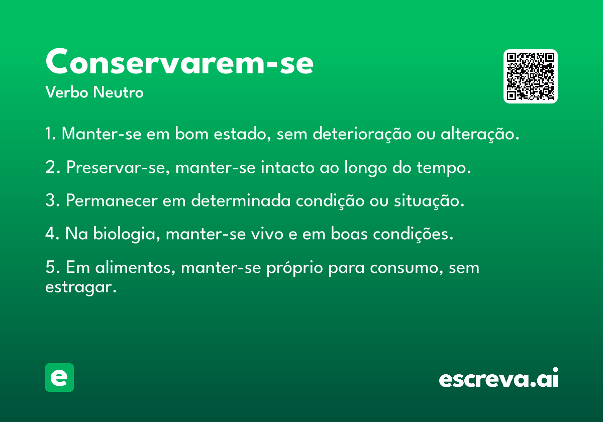 conservarem-se