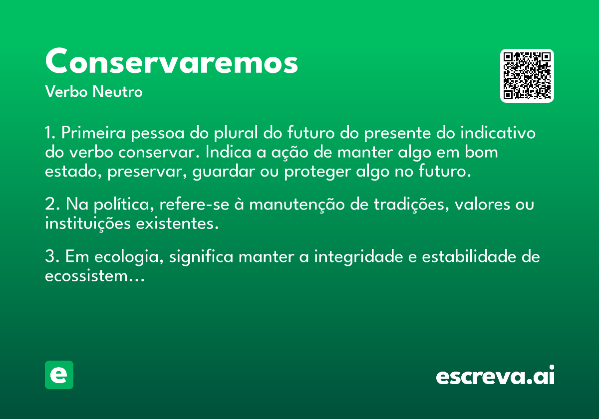 conservaremos